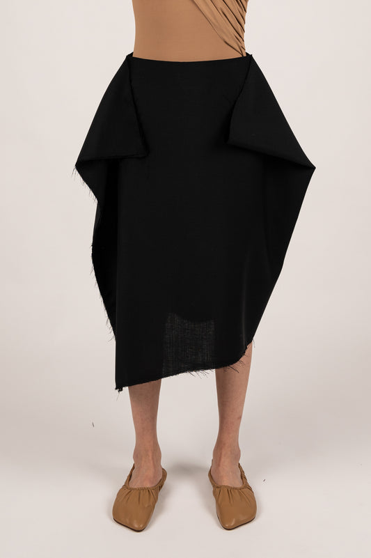 COLLAGE SKIRT - Tailoring Wool