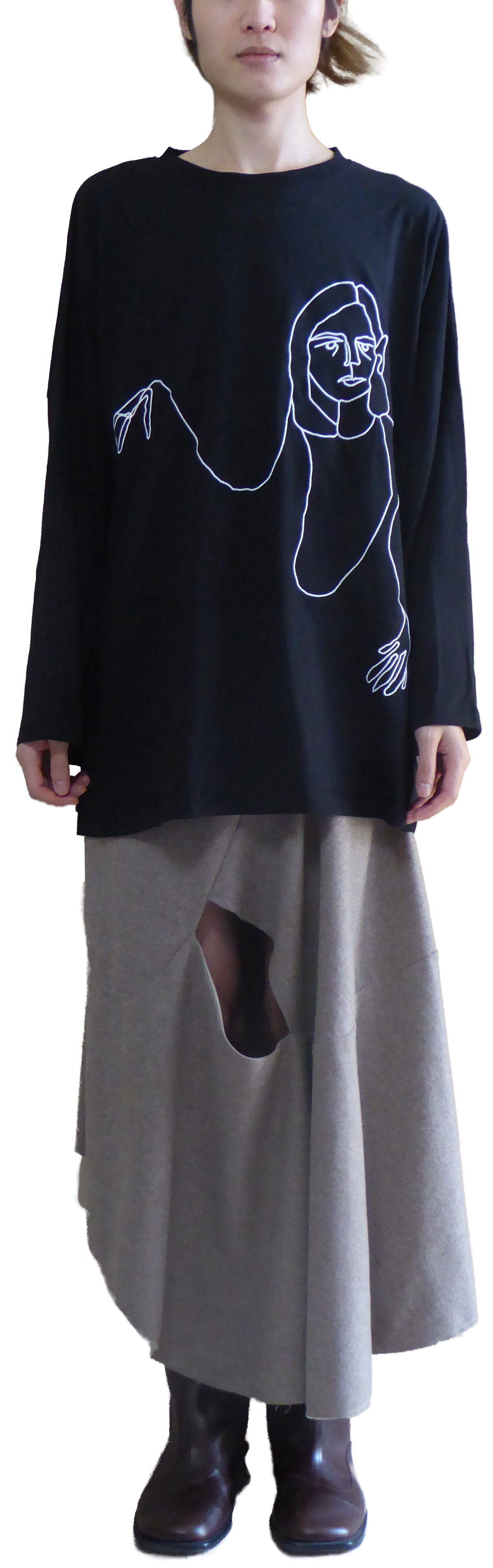 JOAN LONG-SLEEVED TEE - COTTON JERSEY