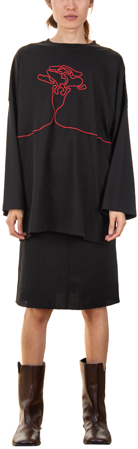 GAROFANO LONG-SLEEVED TEE - EMBROIDERED JERSEY