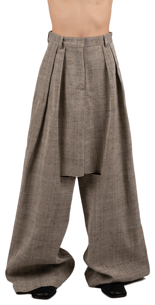 BREZZA SKIRTROUSERS - SILK & VISCOSE CANVAS