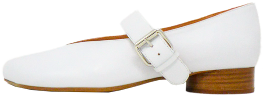 OBLIQUA BLOCK HEEL MARY JANES - CALFSKIN LEATHER