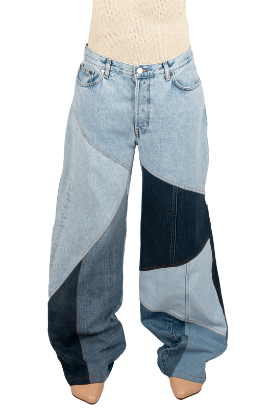RITAGLIO TROUSERS - SALVAGED JEAN PATCHWORK