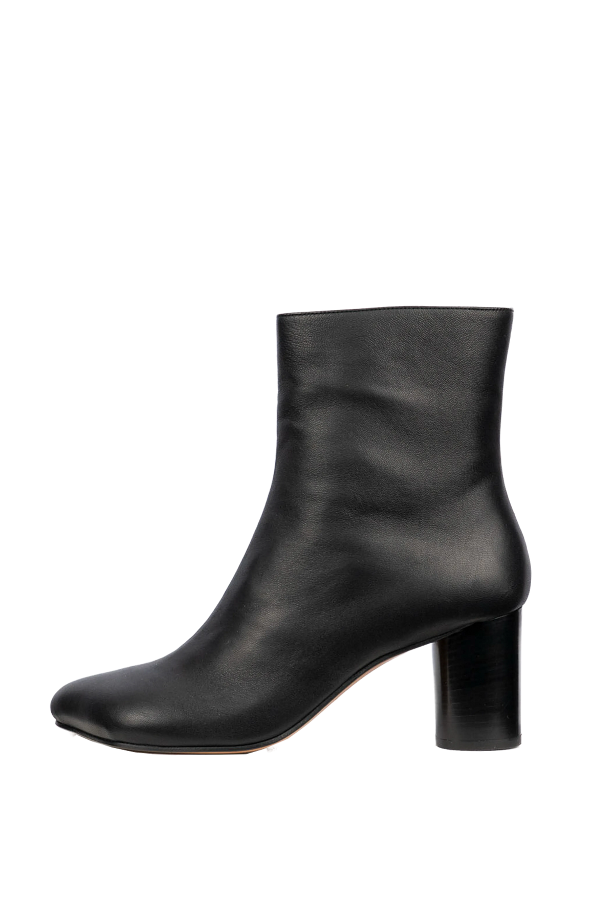 OBLIQUA BLOCK HEEL BOOTIES - CALFSKIN LEATHER