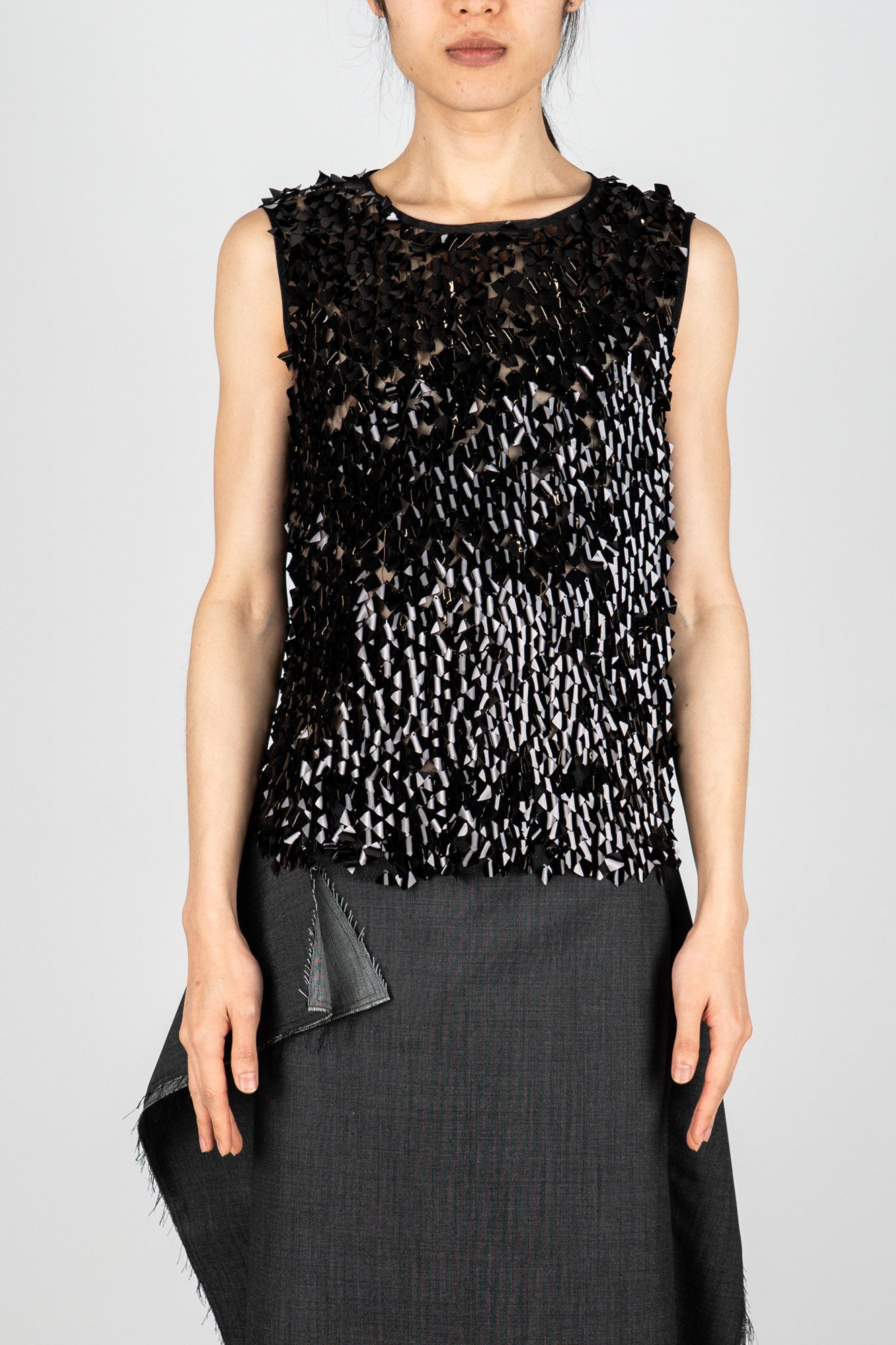 CANOTTA TANK - Square Dangle Sequin Tulle