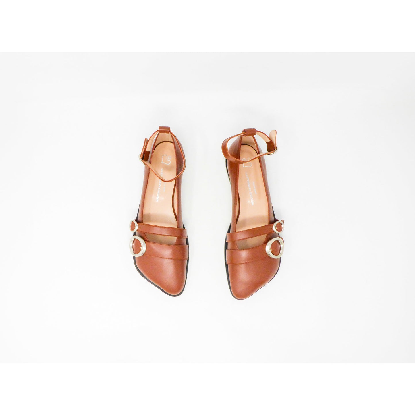 OBLIQUA BUCKLE FLATS - Nappa Leather