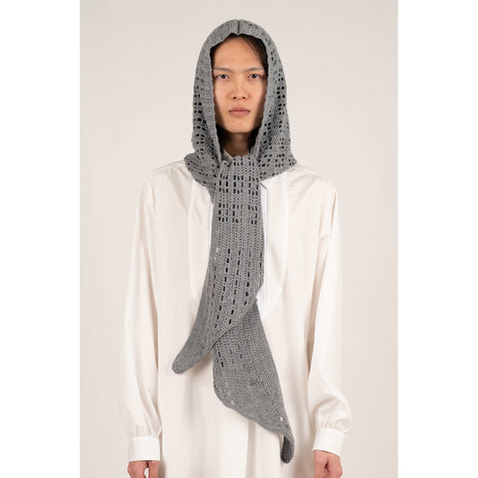 CAPPUCCIO HOOD SCARF - Hand-knit Merino Wool